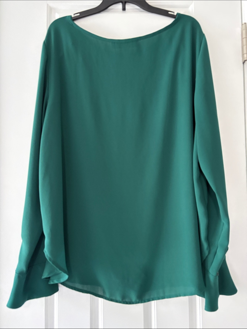 LOFT Green Ruffle-Trim Blouse - Picture 8 of 8